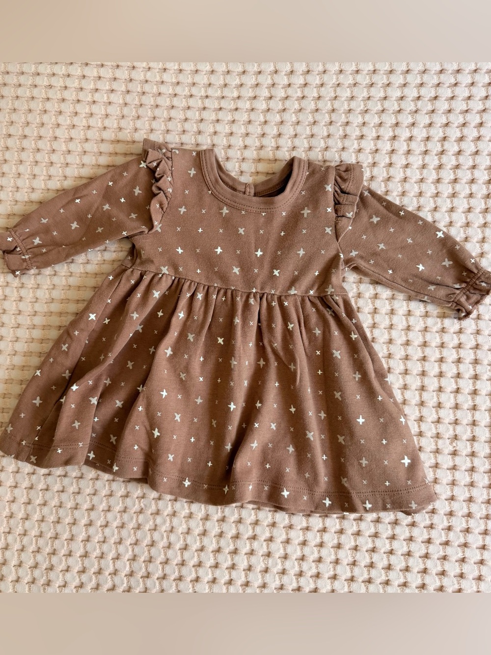 ✨MakeMake Organics 100% Organic Cotton Ruffle Dress 0-6 months